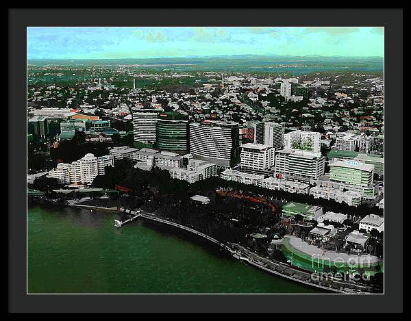 Southbank Brisbane view - Framed Print