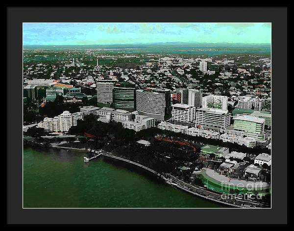 Southbank Brisbane view - Framed Print