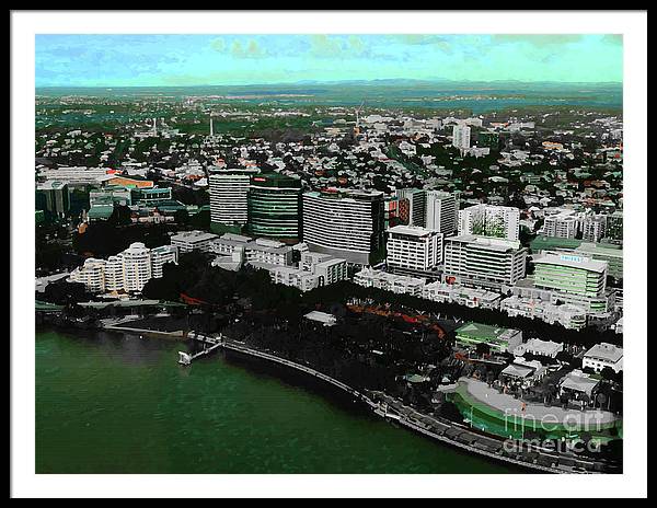 Southbank Brisbane view - Framed Print