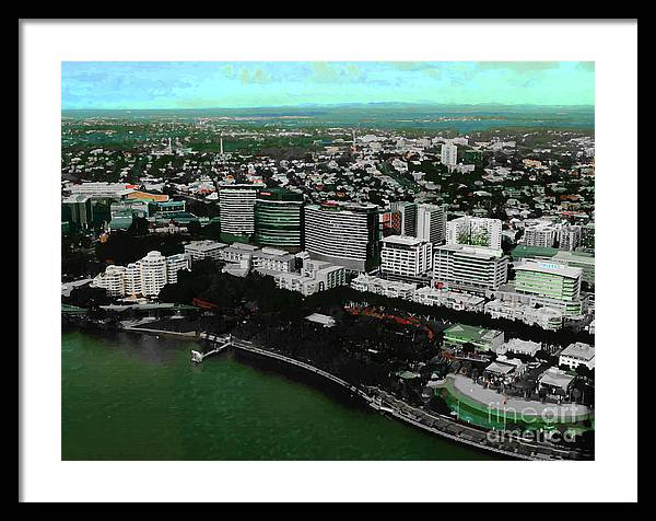 Southbank Brisbane view - Framed Print