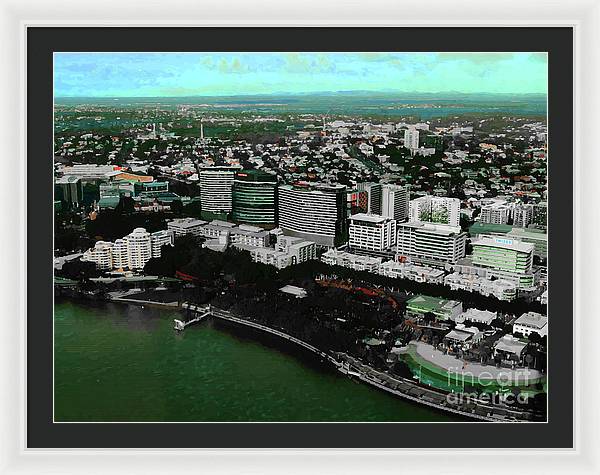 Southbank Brisbane view - Framed Print