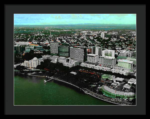 Southbank Brisbane view - Framed Print